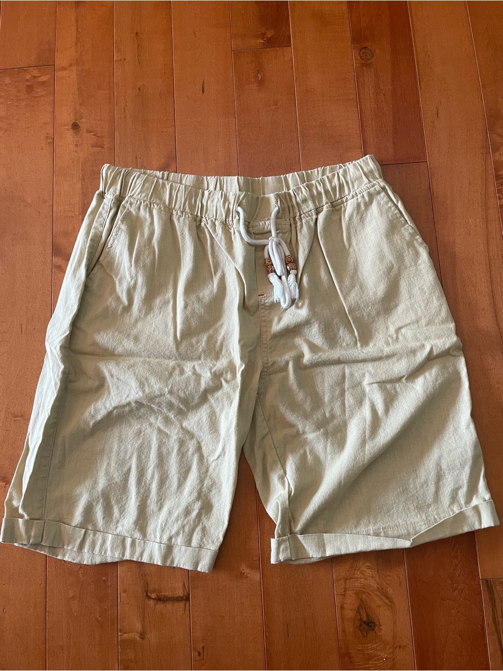 Men's Casual Drawstring Shorts in Light khaki